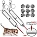 Animmo 2X Cat Light Pointers Batteries Included for Both Plus Individually Tested for Proper Function, Stays On (with One Click), Interactive Bright Exercise Training Tool Fun Cat Dog Chaser Toy