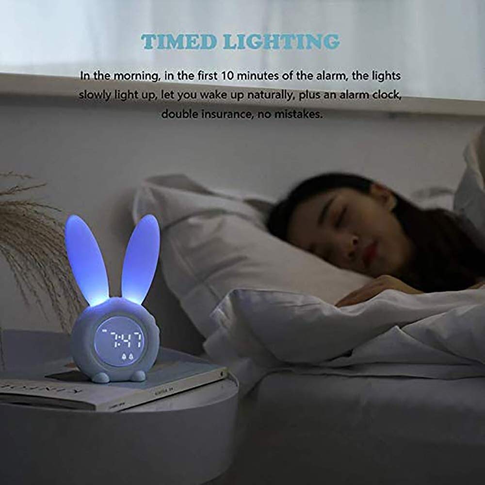 KingZ Reloj Despertador Digital con batería Recargable de Silicona ...