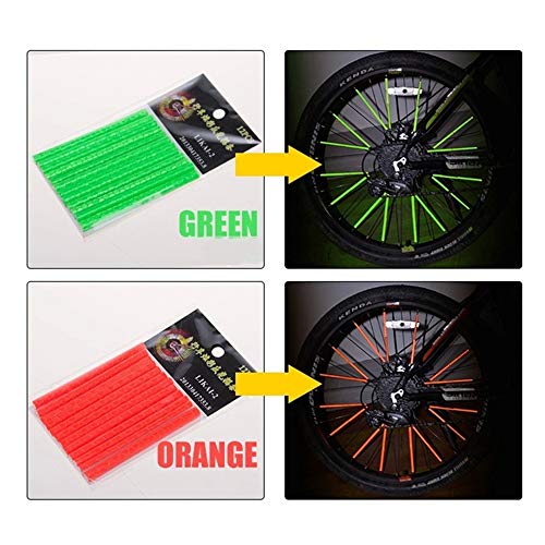 image for TONGHENG 12pcs Waterproof Bicycle Spokes Reflectors Bike Wheel Tube Ri