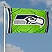 Seattle Seahawks Green Flag and Banner