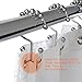 Moldiy Shower Curtain Rings Hooks with Stainless Steel Double Glide Polished Chrome, Set of 12