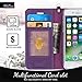 FYY Designed for iPhone SE Case 2022 (3rd Gen) / iPhone SE Case 2020 (2nd Gen) / iPhone 7 Case/iPhone 8 Case, Luxury Genuine Leather Wallet Phone Case with Card Holder Flip Kickstand Cover Purple