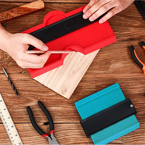 [Upgrade Version] Contour Gauge Duplicator 5 and 10 Widen Profile Gauge Duplicator Copy Irregular Shapes Template Measuring Tool Angle Finder Outline Tiling Laminate Wood Marking (2 Pcs) - Thumbnail 5