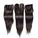 Nadula 12A Brazilian Straight Middle Part Lace Closure 4×4inch 130% Density 100% Unprocessed Virgin Human Hair Closure Natural Color (16inch)