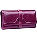 Jack&Chris RFID Blocking Leather Checkbook Wallets for Women Large Capacity Tri-fold Purse with 12 Card Slots,Gift Box, WBXH049
