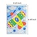 Weoxpr Mosaic Sticker EVA DIY Handmade Art Kits for Kids - Sunflower, Woodpecker, Hot Air Balloon, Butterfly, Giraffe, Sailboat