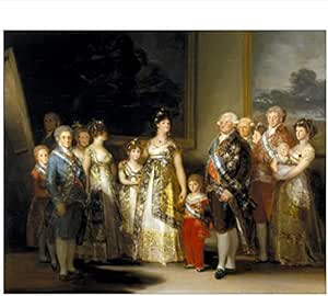 chthsx Figura de Corte clásica Retrato de Familia aristocrática Pintura