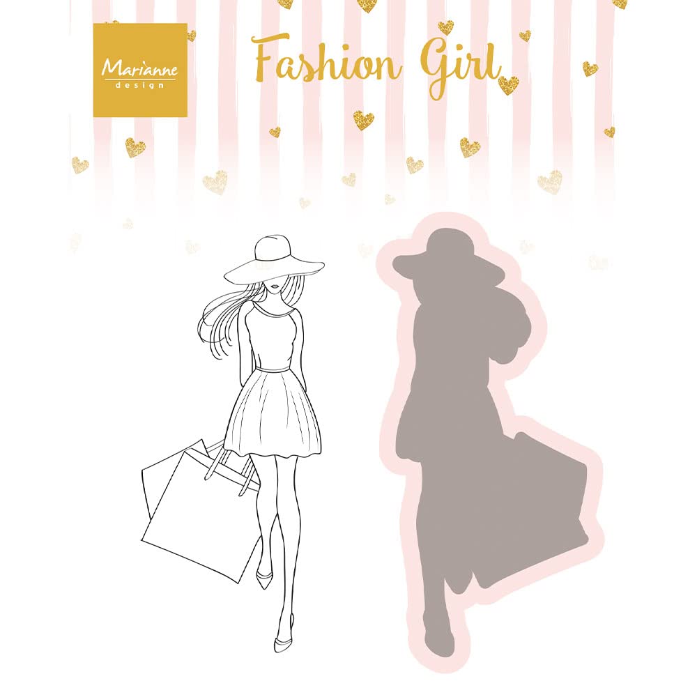 Marianne Design Clear, Fashion Girl, for Stamping Cardmaking Arts and Crafts, One Size