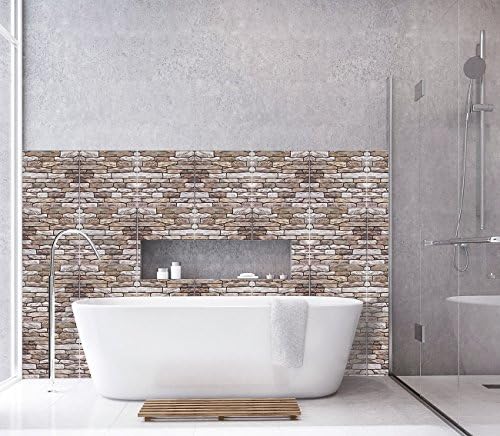 Infactory Fliesenfolie Steinoptik Selbstklebende 3d Steinwandoptik Fliesenaufkleber 30 X 30 Cm 3er Set Fliesenaufkleber Steinoptik Amazon De Kuche Haushalt