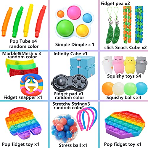 FidgetToyPackwithpopit Rainbow Fidget Toy Set Fidget Toy Box