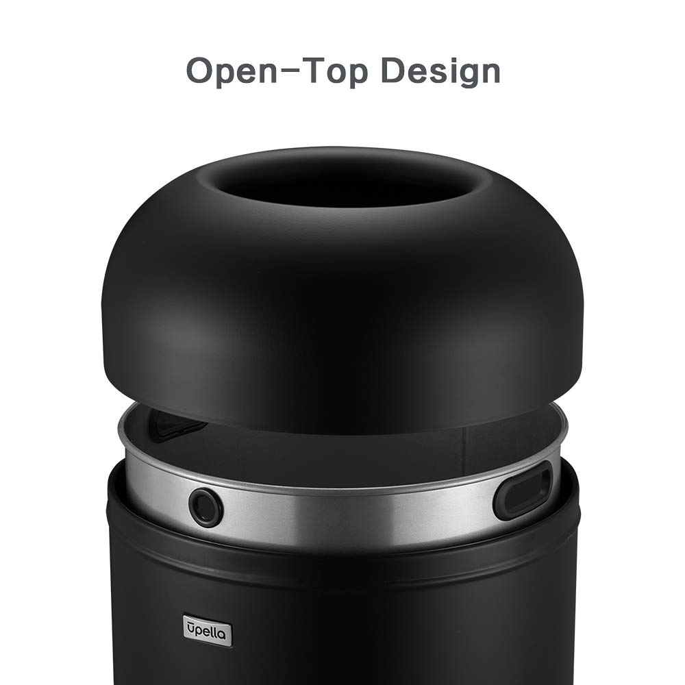 Upella 71 Liter / 18.8 Gallon Commercial Open Top Trash Can, Big Capacity, Brushed Stainless Steel: Industrial & Scientific