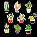 PunkStyle Novelty Animal Enamel Brooches Badge for Women Girls Children for Clothing Bag (Plant Cactus Brooches 9 Pcs)