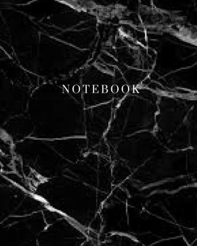 Notebook - Marble Black Cover: (8 x 10) Writing Journal, 100 Pages, Smooth Matte Cover Paperback – 24 July 2017