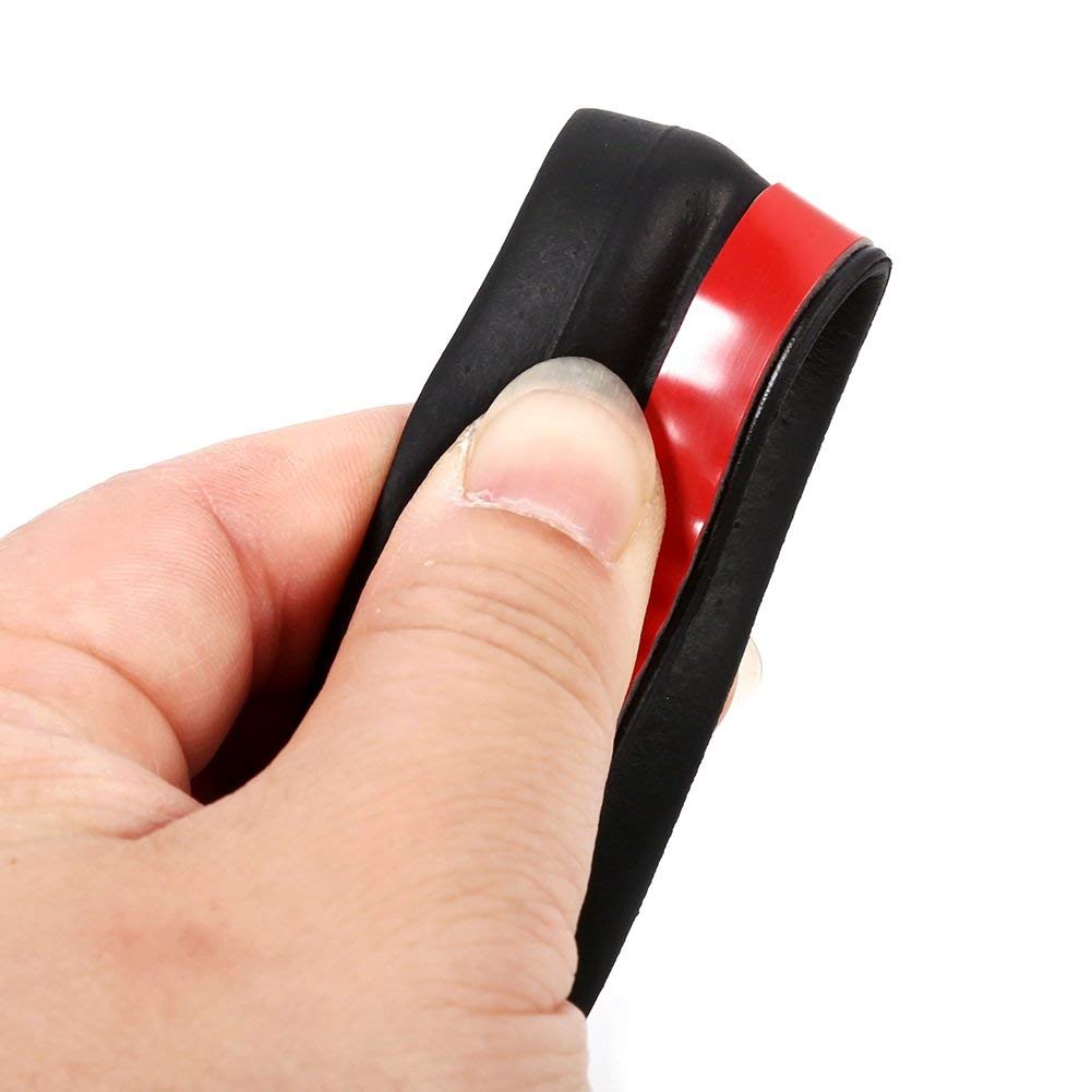 Black 4M/13ft Z Shape Adhesive Car Window Door Rubber Seal Weather