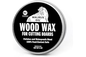 WALRUS OIL - Wood Wax, 3 oz Can, FDA Food-Safe, Cutting Board Wax and Board Cream