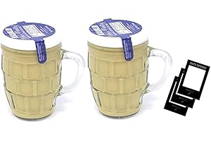 BRIO9 Erika's Pantry German Mustard in a Stein 2 pack (9 oz each), Includes 3 Durable Stickers to Mark Date Opened