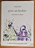 Pour un herbier (aquarelles de Manet) (Collection Litteraire: Pergamine) (French Edition) by