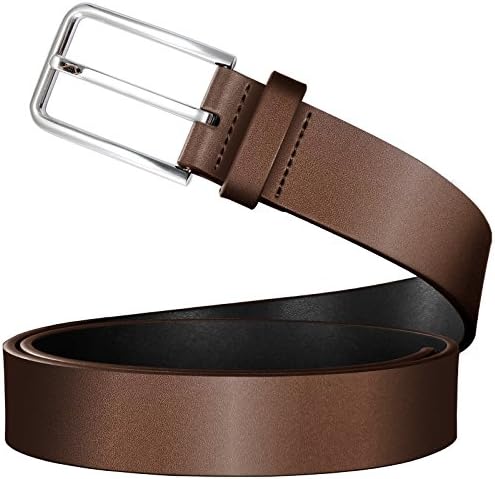 Soponder Brown Belts for Men Big and Tall Leather Belts Jeans for men Pin Buckle 46 Belt