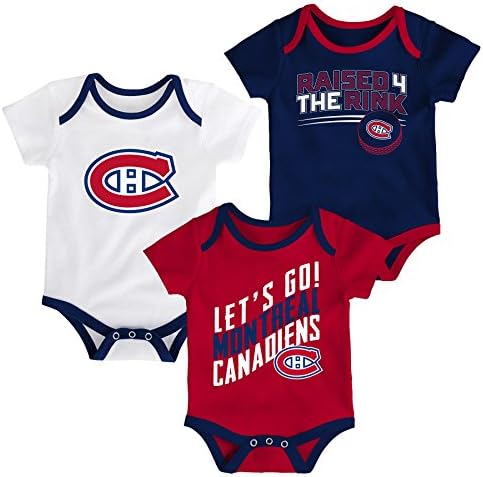 NHL Newborn & Infant Power Play Onesie Set (3 Pack)