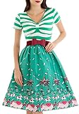 Vintage loves retro Cocktail Dress For Women Summer Shortsleeve Party Evening Dress