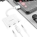 Excellenter Compatible Splitter & Adapter Replacement for IP X / 8/8 Plus / 7/7 Plus, 3.5 mm Aux Audio Headphone Jack Adapter Dual 8 Pin Music Charge Cable Charger Connector
