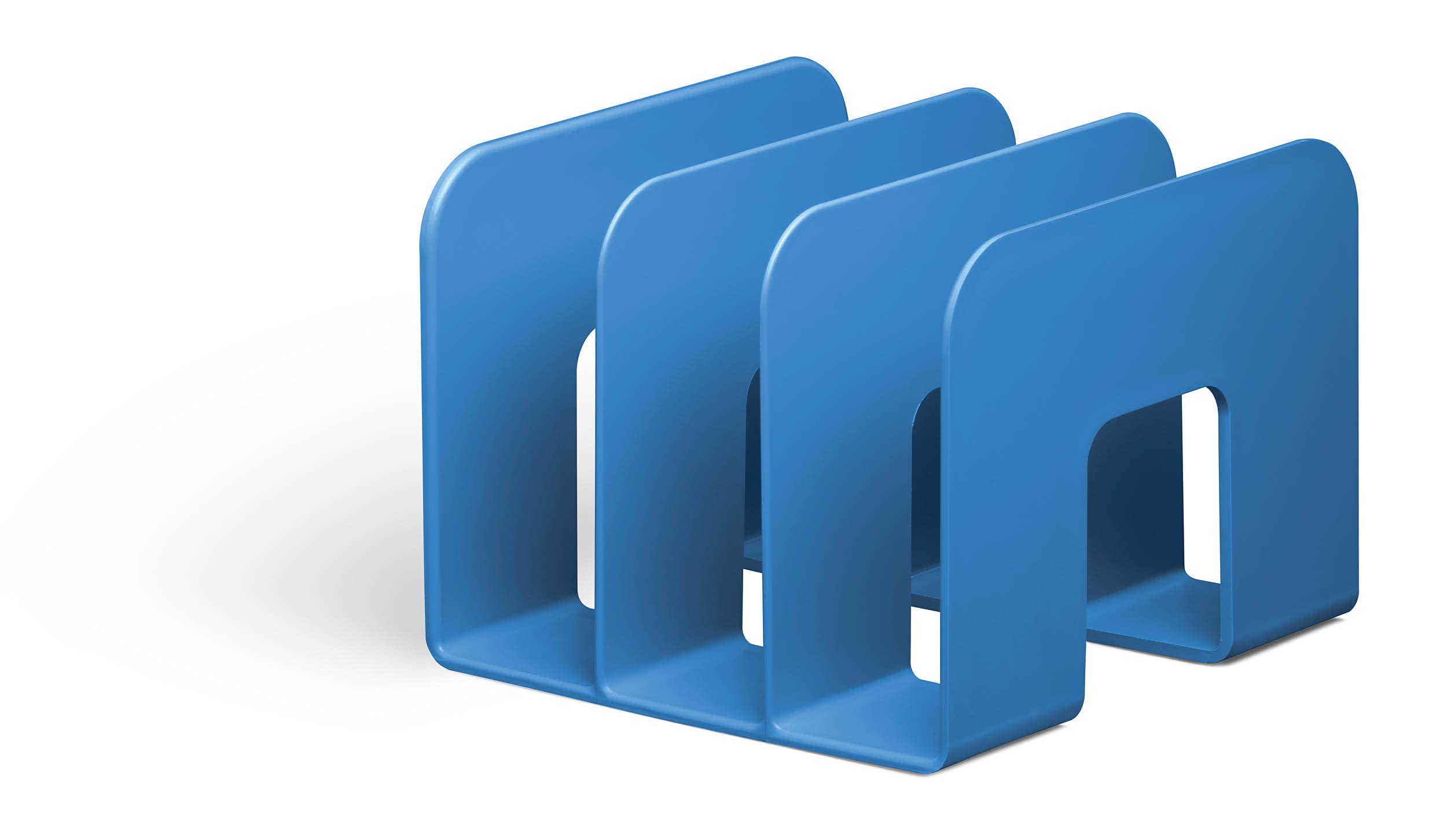 Durable Eco-Friendly Magazine File Sorter - Recycled Plastic & Blue Angel Certified - Paperwork File Organiser & Catalogue Holder - Blue - Pack of 6