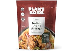 PLANT BOSS Italian Plant Sausage | Organic Meatless Crumbles | 15g Protein Per Serving | Soy-Free | 3.35 oz bag | Pack of 6