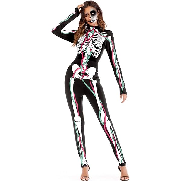 Amazon.com: Halloween Dresses Womens Long Sleeve Cocktail Swing Dress  Skeleton Pumpkin Printed Cosplay Party Costume Medium : Clothing, Shoes &  Jewelry