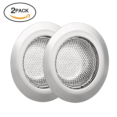 Kitchen Sink Strainer, Cozzine 4.5 Inch Dia Stainless Steel Sink Drain Cover Garbage Disposal Filter Large Wide, Kitchen Trash Strainer Fits Well On Drain, Pack of 2 - Thumbnail 7