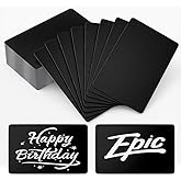 hansmaker 100 Pcs Metal Business Card Blanks | Premium Aluminum Laser Engraving Blanks Multipurpose Custom Metal Cards 86 X 54 X 0.21 MM