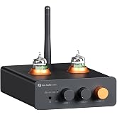 Fosi Audio GR40 Tube Preamplifier with DAC, 3.5mm Bluetooth Headphone Amp | 3.5mm Home Audio Amp for Active Speakers/Headphones, Digital to Analog Audio Converter Preamp with Bluetooth and USB/Opt/Coax