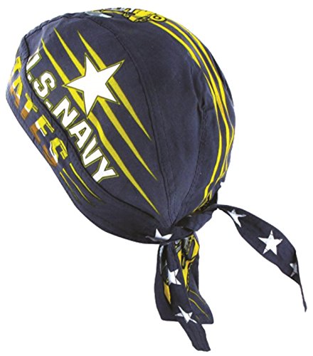U.S. Navy Doo Rag Bandana Cap Blue Gray Head Wrap Naval Durag Do Hat