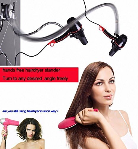 Hands Free hairdryer stand,Pets dog grooming bathing beauty hair dryer hairdryer mounting bracket 360 degree adjusted metal hose Stainless steel bracket