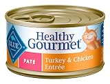 Blue Buffalo Healthy Gourmet Natural Adult Pate Wet Cat Food, Turkey & Chicken 3-oz cans (Pack of 24)