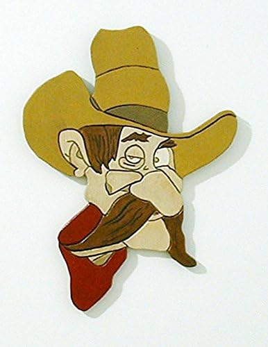 Cowboy, Wood Sculpture, Intarsia Wood Art