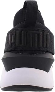 puma muse satin black trainers
