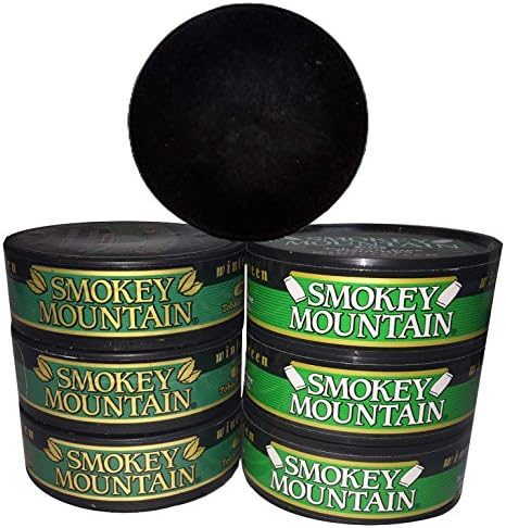 Smokey Mountain Snuff - 6 Can Sampler Pack - Includes Free DC Skin Can Cover (Wintergreen Pouch + Wintergreen)