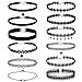 Gotd 12 Pieces Choker Necklace Set Stretch Velvet Classic Gothic Tattoo Lace Choker (Pack of 12 (2))