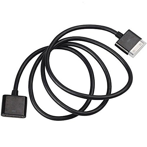 HIOTECH Dock Extension Extender Cable 30-pin Male to Female for iPod iPhone 4 4S iPad 2 New iPad 3 (Extension Extender Cable)