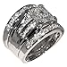 Contemporary 2.86 Ct. Cubic Zirconia Cz 3 Pc. Engagement Bridal Wedding Ring Set