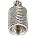 Neewer Nickel Brass Durable Solid 2 Pieces 3/8-inch Male to 5/8-inch Female Screw Thread Adapter for Microphone Mounts and Stands (Silver)