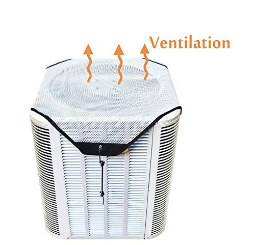 YELAIYEHAO Air Conditioner Top Cover, All Season Sturdy Mesh Design Air Conditioner Cover Keep Out Leaves, Air Conditioner Covers for Outside Units, A/C Unit Protector (White, 36x36) - Thumbnail 3