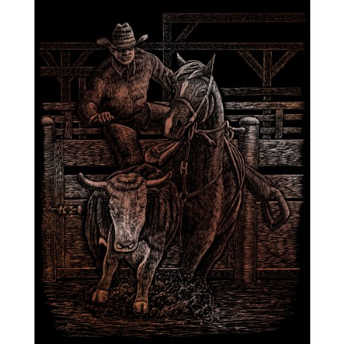 Royal Brush Copper Foil Engraving Art Kit, 8 by 10-Inch, Rodeo