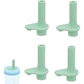 4pcs Replacement Bite Valve for Zak Designs Kelso 15oz, BPA-Free Silicone Mouthpiece Leak-Proof Water Bottle Parts for Zak Kids Straw Cups Accessories (Green)