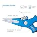 Piscifun Fishing Pliers Freshwater Fish Hook Remover Stainless Steel Jaws Braid Fishing Line Cutters Fish Pliers with Sheath Lanyard (Blue 6-1/2