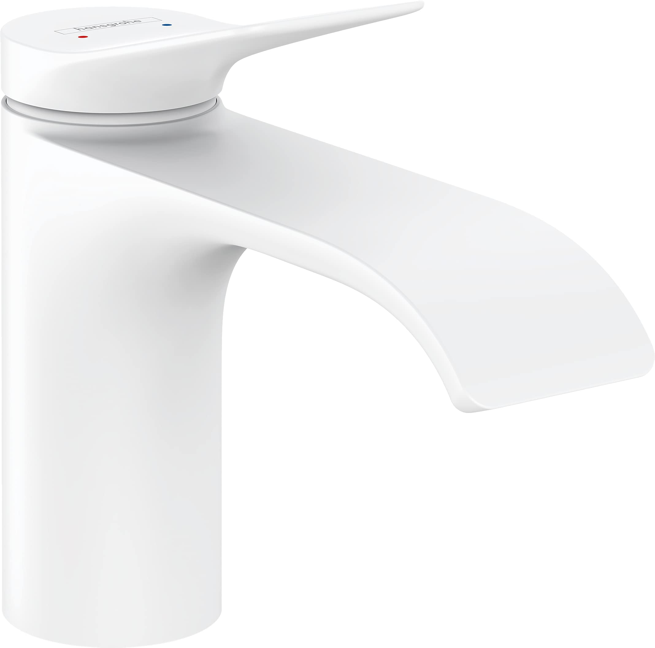 hansgrohe Vivenis Basin Mixer Tap 80 with pop-up waste set, matt white, 75010700