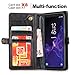 Samsung Galaxy S9 Wallet Black Case, [Folio Cover] [Stand Feature] Premium Credit Card Flip Case Protective Luxury PU Leather with Card Slot + Side Pocket Magnetic Closure