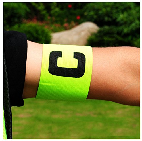 Ancefine Elastic Adult Youth Soccer Captain Armband,6-Pack (Green)