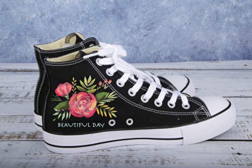 tennis shoes with roses