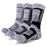 YUEDGE Men’s Wicking Moisture Control Cushion Performance Athletic Outdoor Sports Hiking Crew Cotton Socks